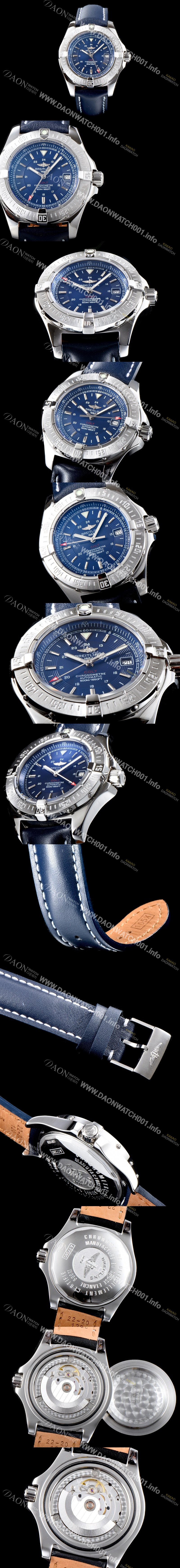 SA급 브라이틀링 남성용 콜트 블루 다이얼 오토매틱 무브먼트 BRE0210 xx