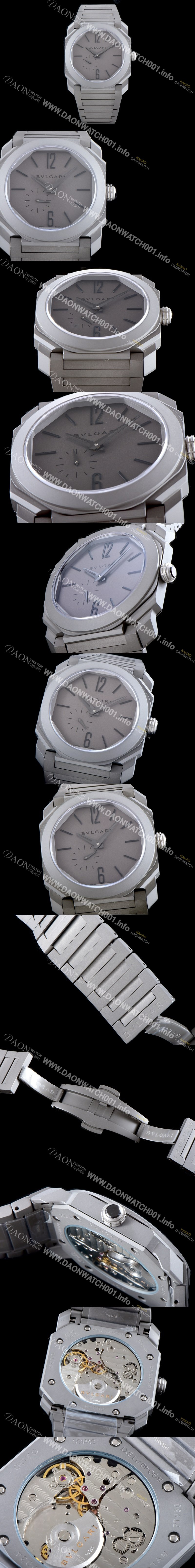 SA급 불가리 남성용 옥토 피니씨모 102713 BGO40C14TTXTAUTO 티타늄 샌드 블래스팅 그레이 다이얼 오토매틱 무브먼트 BVL4309 xx