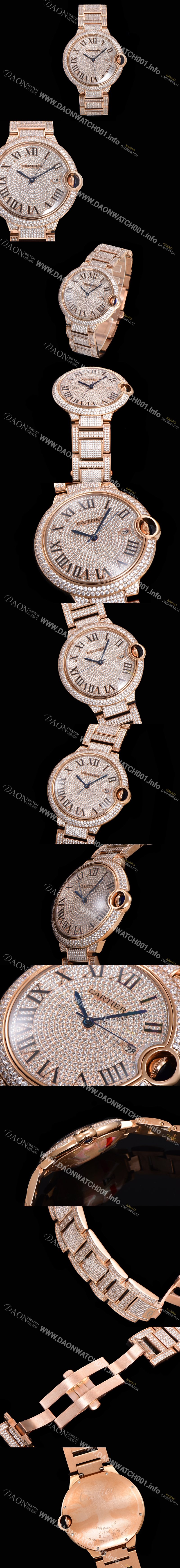 SA급 까르띠에 남성용 럭셔리 풀다이아셋팅!! 발롱블루 드 까르띠에 HPI00582