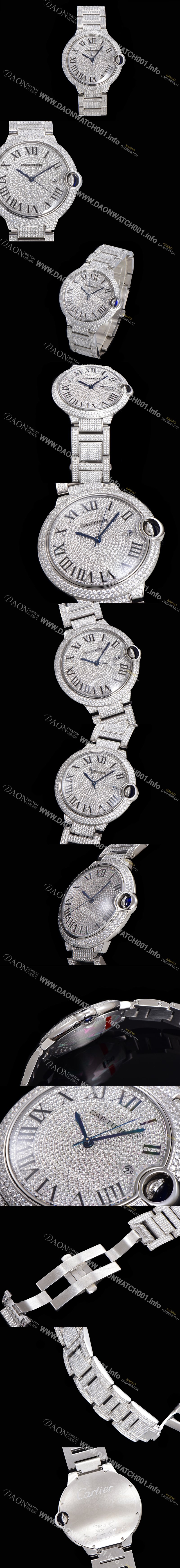 SA급 까르띠에 남성용 럭셔리 풀다이아셋팅!! 발롱블루 드 까르띠에 HP100562