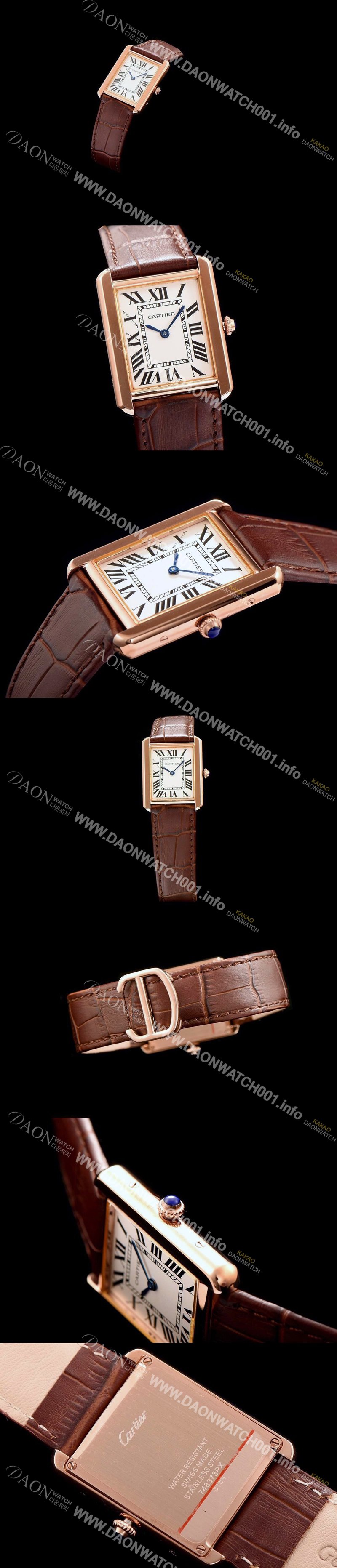 SA급 까르띠에 남성용 탱크 로마 인덱스 화이트 다이얼 커플용 쿼츠 무브먼트 CAR0502 xx