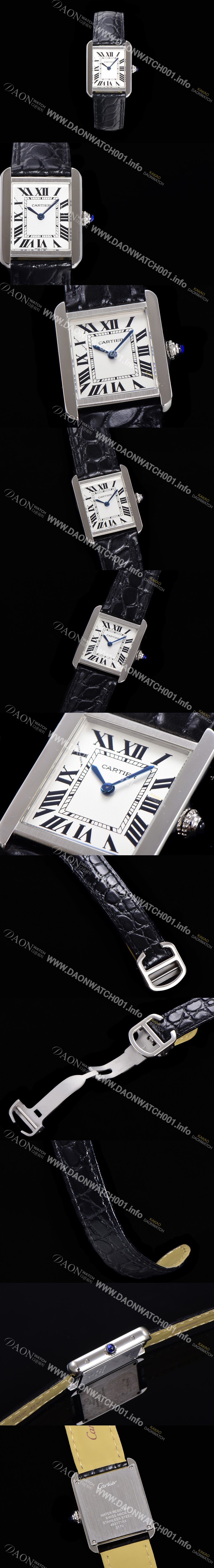 SA급 까르띠에 여성용 신상 탱크 W5200005 악어가죽  31mm 화이트 다이얼 쿼츠므브먼트 CAR0133 xx
