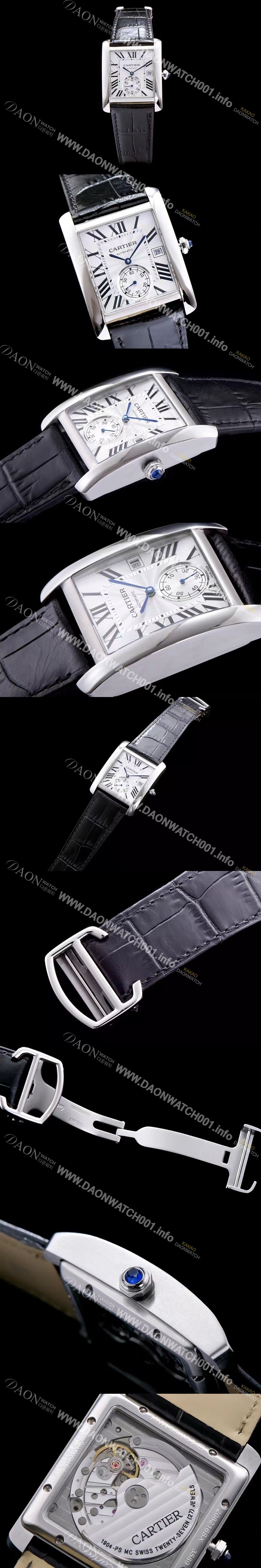 SA급 까르띠에 남성용 탱크 화이트 다이얼 오토매틱 무브먼트 CAR0015 xx