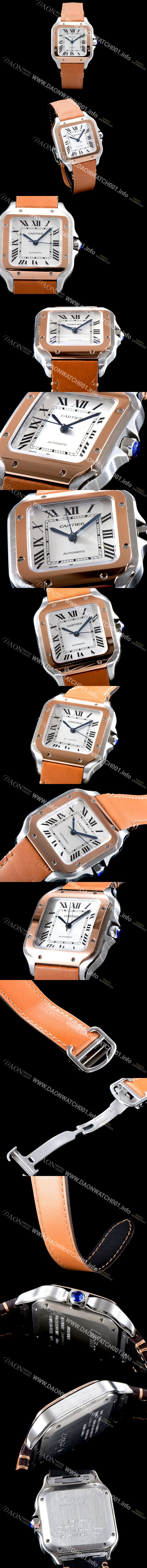 SA급 까르띠에 남성용 산토스 드 까르띠 W2SA0007