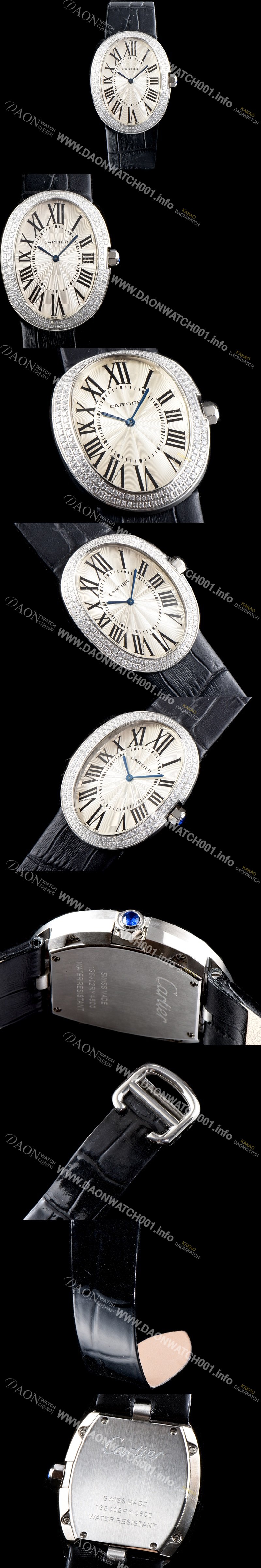 SA급 까르띠에 여성용//커플 베누아 스위스 쿼츠 쥬얼리 베젤 화이트 다이얼 CAR0340 xx