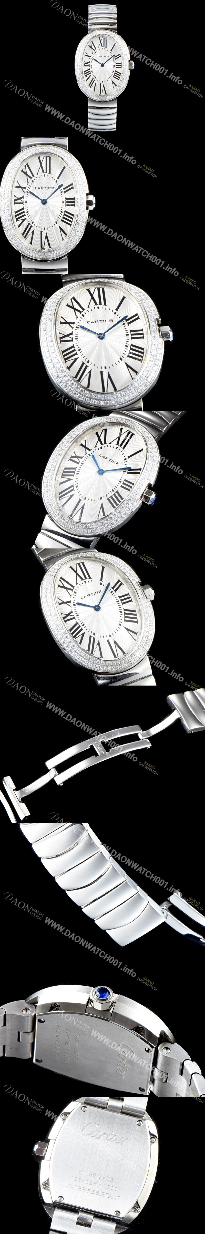 SA급 까르띠에 여성용 베누아 워치 WB520010 라지 모델 1:1 수공 맞물림형식 최상급 쥬얼셋팅 화이트 다이얼 스위스 쿼츠 무브먼트 CAR0050 xx