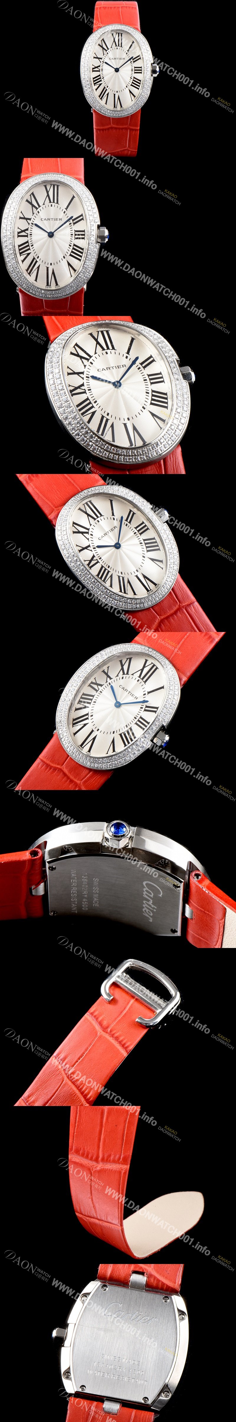 SA급 까르띠에 여성용 베누아 스위스 쿼츠 쥬얼리 베젤 화이트 다이얼 CAR0301 xx