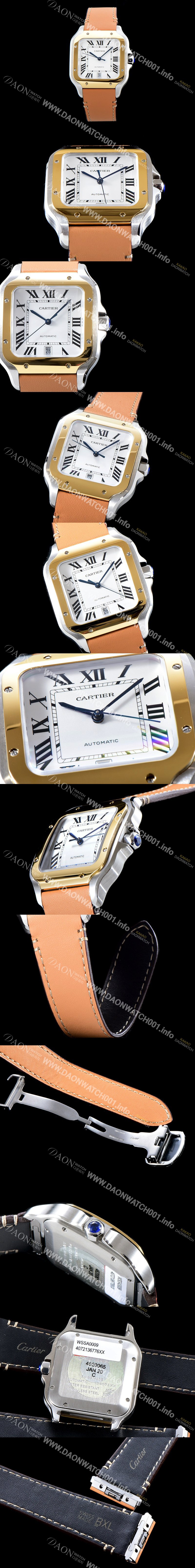 SA급 까르띠에 남성용 BEST UP!! 산토스 드 까르띠에 워치 W2SA0006 라지모델!! 18K 옐로우골드 투톤콤비 화이트 다이얼 오토매틱 무브먼트 CAR4041 xx