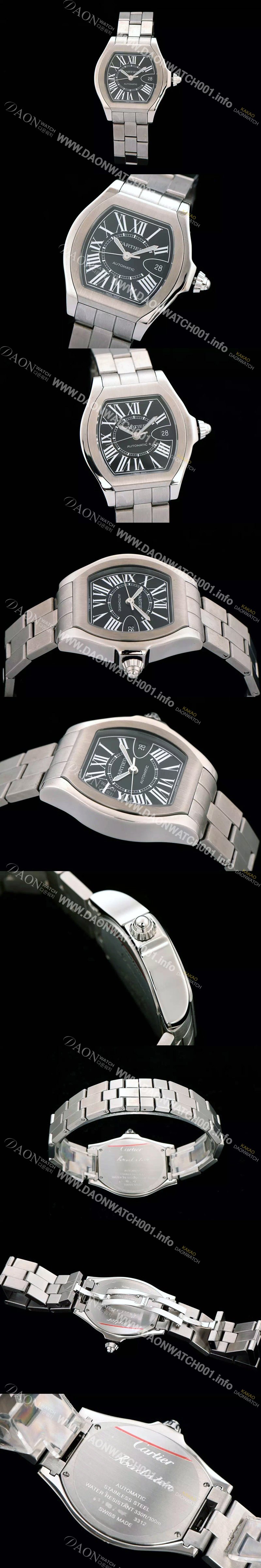 SA급 까르띠에 남성용 로드스터 스위스 2824 무브먼트 블랙 다이얼 CAR0304 xx