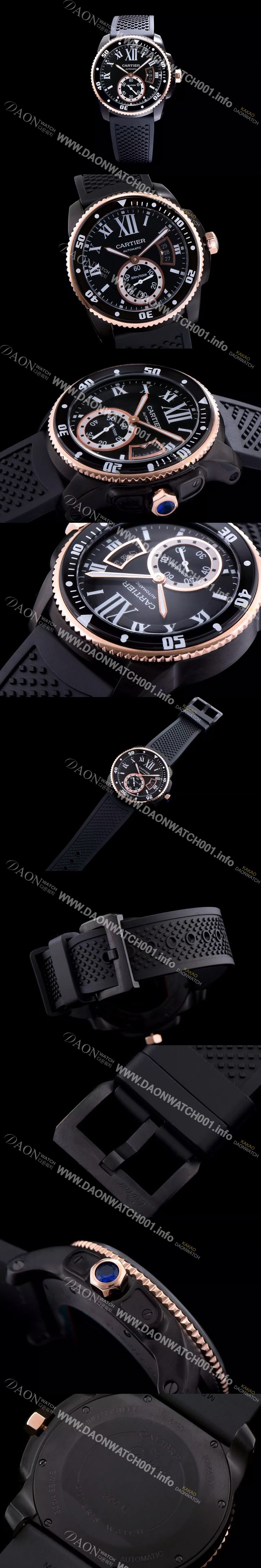 SA급 까르띠에 남성용 칼리브 드 까르띠에 블랙 다이얼 오토매틱 무브먼트 CAR0540 xx