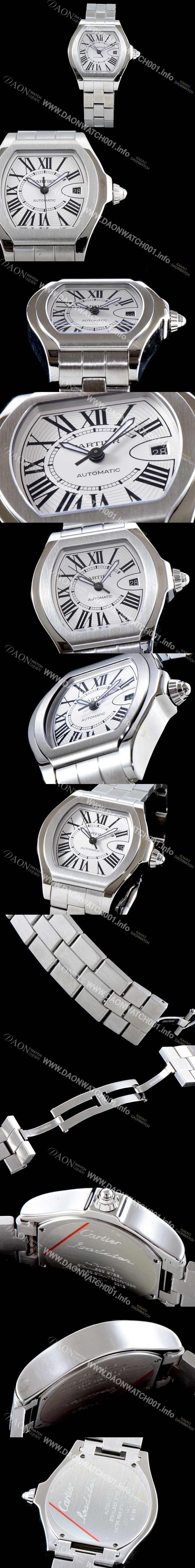 SA급 까르띠에 남성용 로드스터 스위스 2824 무브먼트 화이트 다이얼 CAR0300 xx