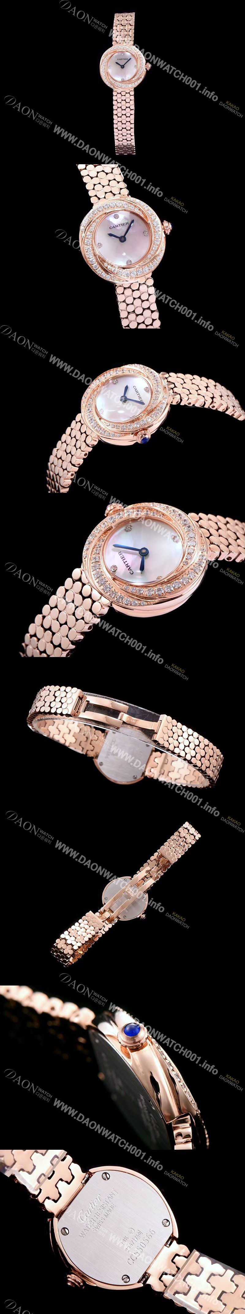 SA급 까르띠에 여성용 하이 주얼리 워치 쉘 다이얼 다이아몬드 주얼리 세팅 쿼츠 무브먼트 CAR0102 xx