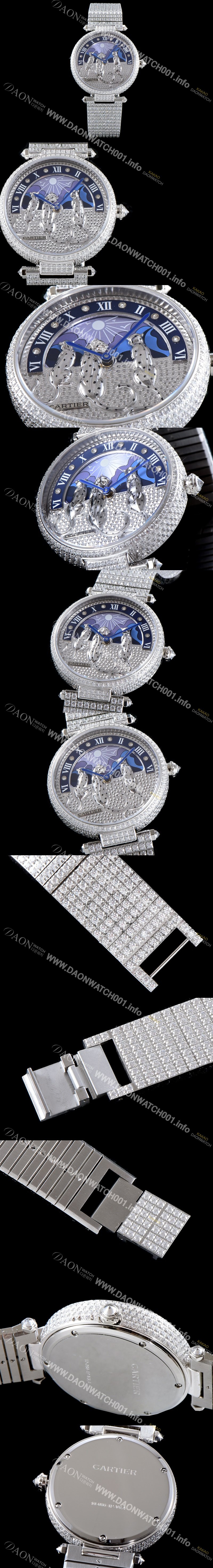 SA급 까르띠에 남성용 레브 드 팬더 워치!! HPI00931 매뉴팩처 다이얼 브릴리언트 컷 다이아몬드 스위스 쿼츠 무브먼 CAR4043 xx