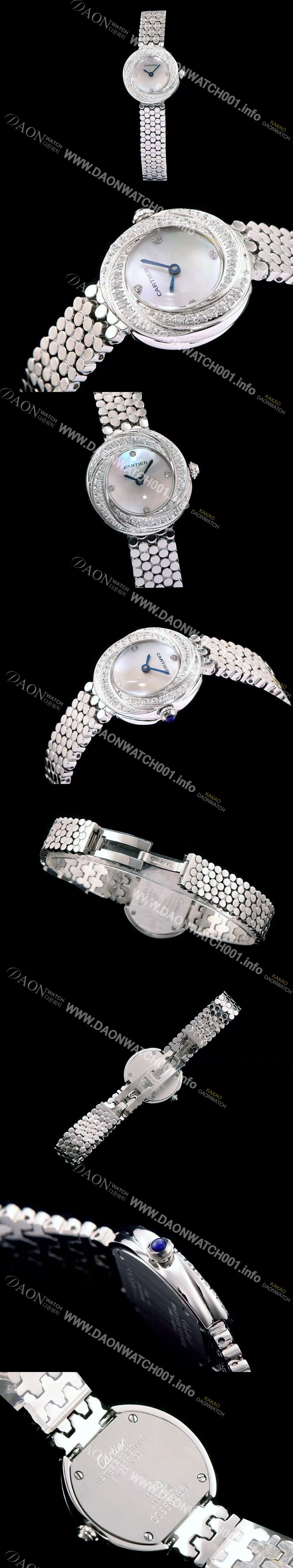 SA급 까르띠에 여성용 하이 주얼리 워치 쉘 다이얼 다이아몬드 주얼리 세팅 쿼츠 무브먼트 CAR0104 xx