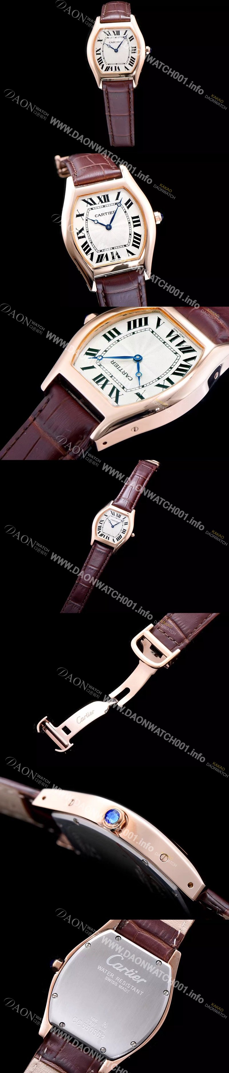 SA급 까르띠에 남성용 토르튜 W1556362화이트 다이얼 스위스 쿼츠 무브먼트 CAR0543 xx