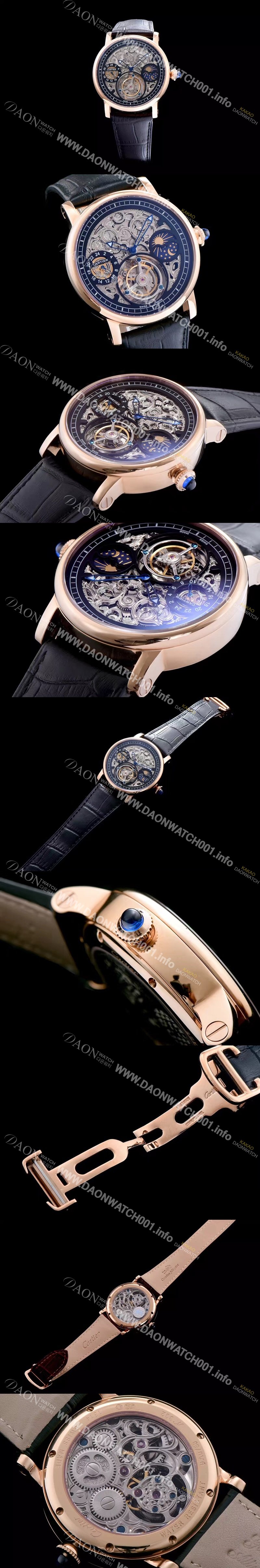 SA급 까르띠에 남성용 로통드 드 까르띠에 투어빌론 시리즈 CAR0030 xx