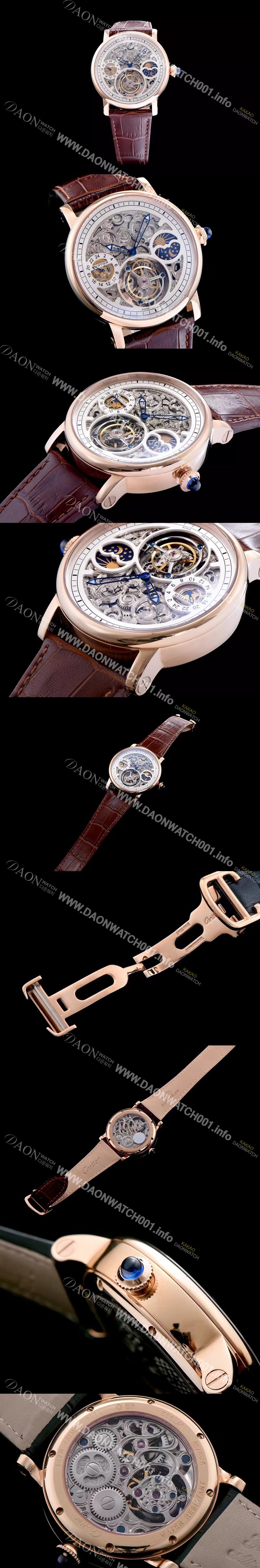 SA급 까르띠에 남성용 로통드 드 까르띠에 투어빌론 시리즈 CAR0027 xx