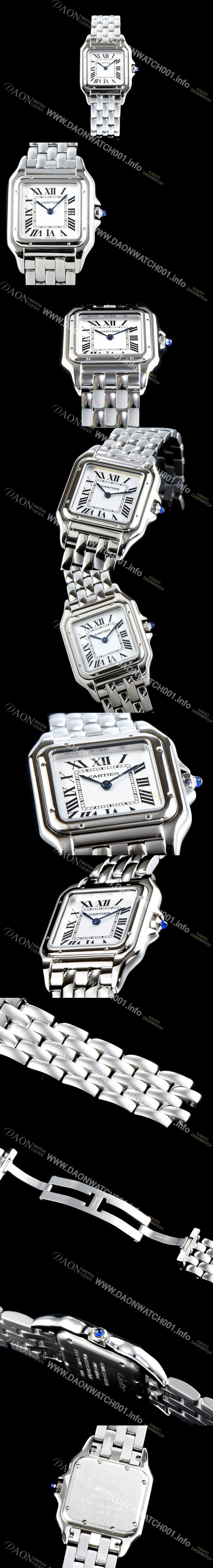 SA급 까르띠에 남성용 여성들 위한 아이콘!! 팬더 드 까르띠에 워치 WSPN0007 GF 미듐 모델 스틸 화이트 다이얼 브레이슬릿 일본 수입산 쿼츠 무브먼 CAR0010 xx