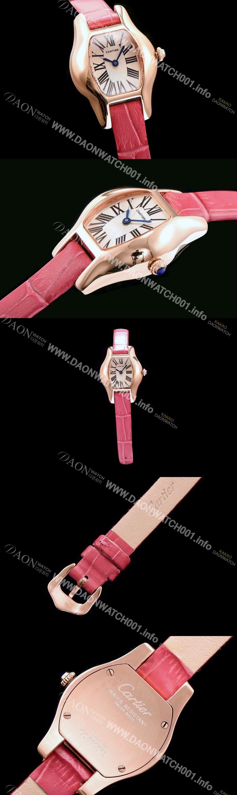 SA급 까르띠에 여성용 토르튜 화이트 다이얼 스위스 정품 쿼츠 무브먼트 CAR0150 xx