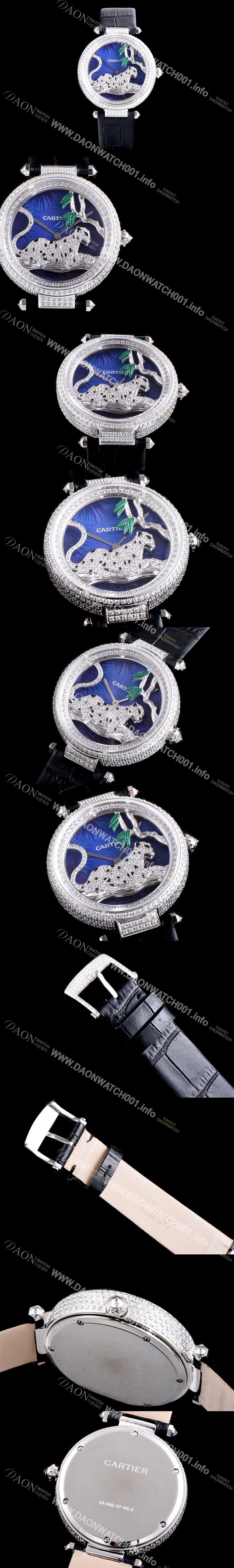 SA급 까르띠에 남성용 팬더 오 끌레르 드 륀 드 까르띠에 HPI00712 하이 쥬얼 세팅 픽첼 다이얼 스위스 쿼츠 무브먼 CAR0014 xx