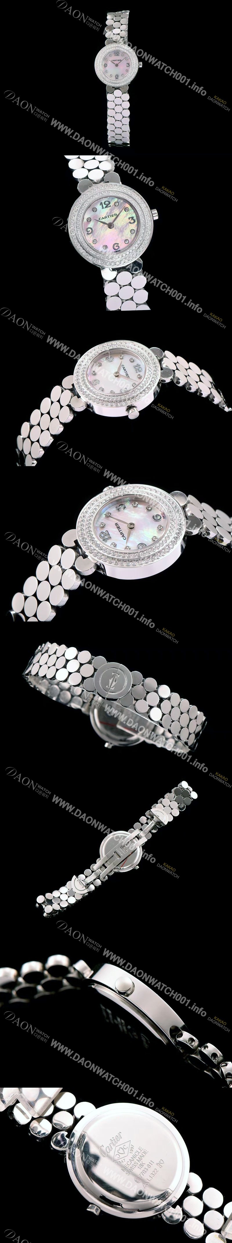 SA급 까르띠에 여성용 하이 주얼리 워치 쉘 다이얼 다이아몬드 주얼리 세팅 쿼츠 무브먼트 CAR0100 xx