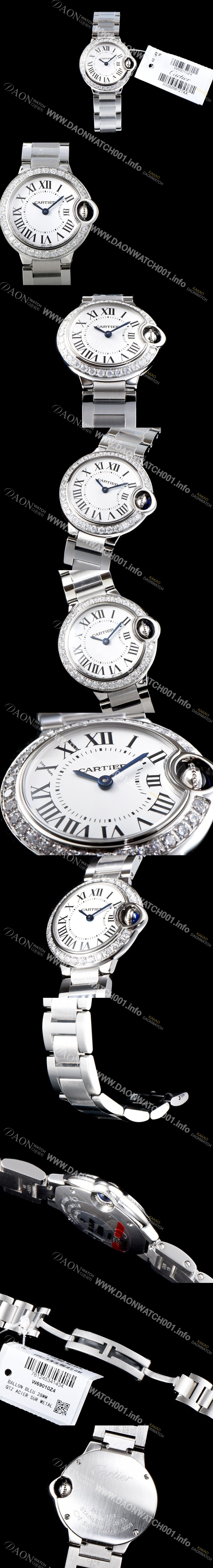 SA급 까르띠에 여성용 2019신상 발롱블루 W4BB0015 28mm 다이아몬드 베젤 쿼츠 무브먼트 CAR0144 xx