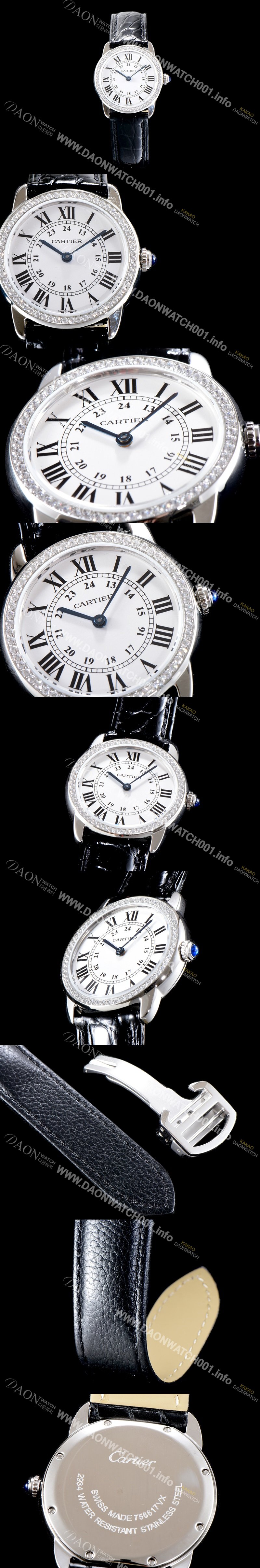 SA급 까르띠에 여성용 솔로 드 까르띠에 WR000251 화이트 다이얼 쿼츠 무브먼트 CAR0512 xx