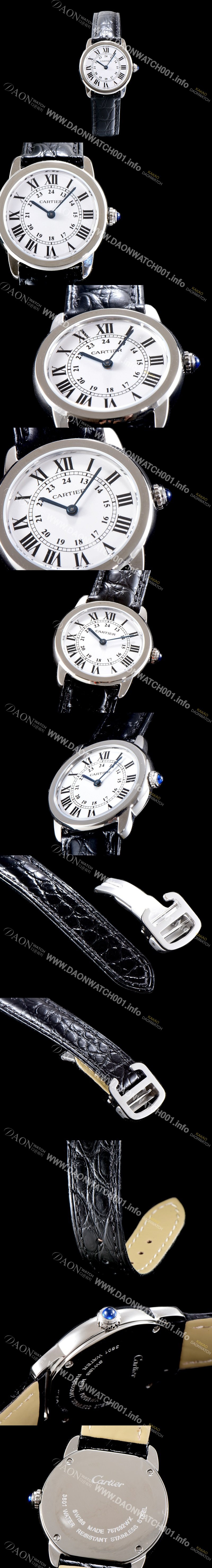 SA급 까르띠에 여성용 솔로 드 까르띠에 W6700155 화이트 다이얼 쿼츠 무브먼트 CAR0514 xx