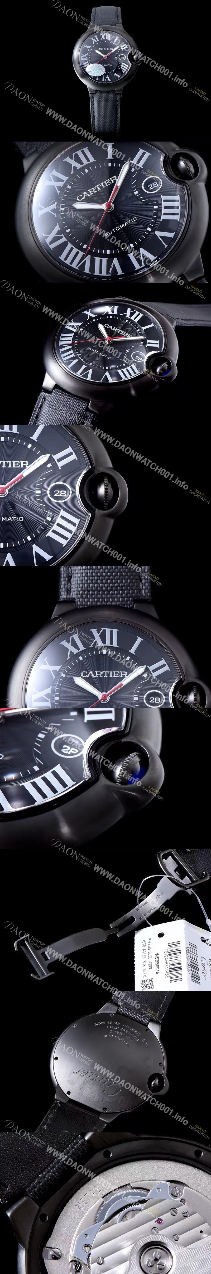 SA급 까르띠에 남여공용 발롱블루 WSBB0015 블랙 다이얼 오토매틱 무브먼트 CAR0100 xx