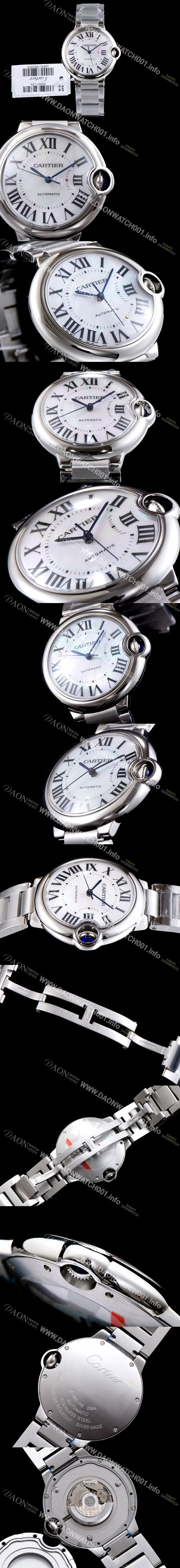 SA급 까르띠에 남여공용 2019신상 발롱블루 W2BB0011 36mm 화이트 자게 다이얼 오토매틱 무브먼트 CAR0505 xx