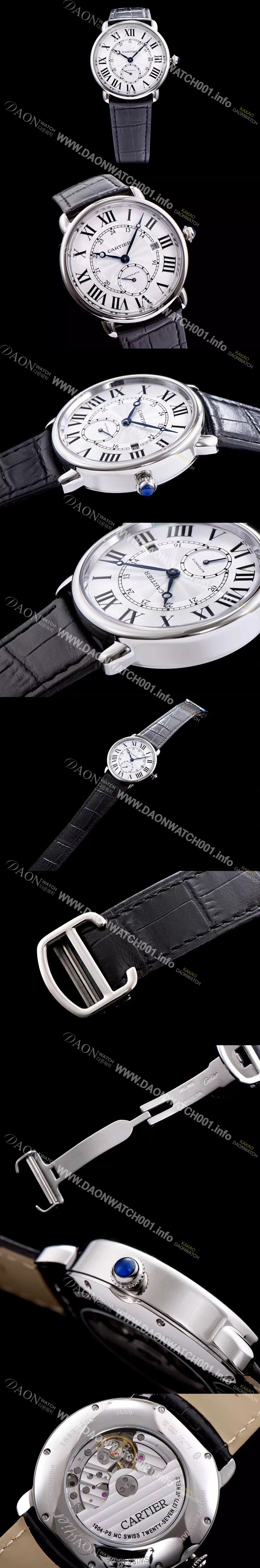 SA급 까르띠에 남성용 롱드 솔로 드 까르띠에 WR007018 화이트 다이얼 오토매틱 무브먼트 CAR0530 xx