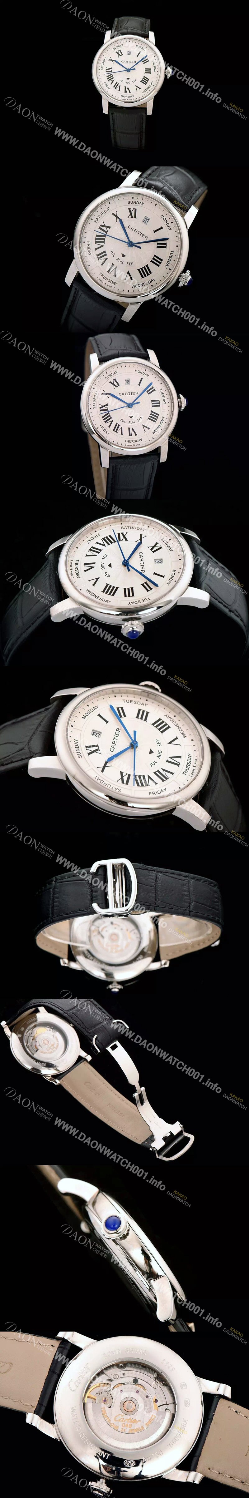 SA급 까르띠에 남성용 솔로 드 까르띠에 오토매틱 42mm 화이트다이얼 CAR0042 xx