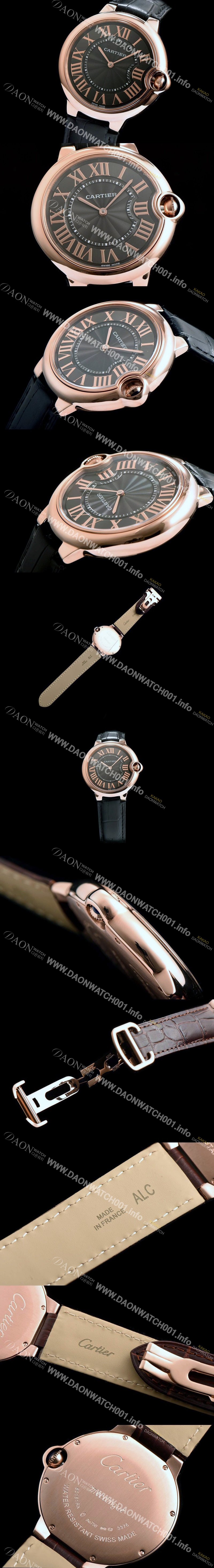 SA급 까르띠에 남성용 발롱블루 W6920089블랙 다이얼 로즈골 CAR0031 xx