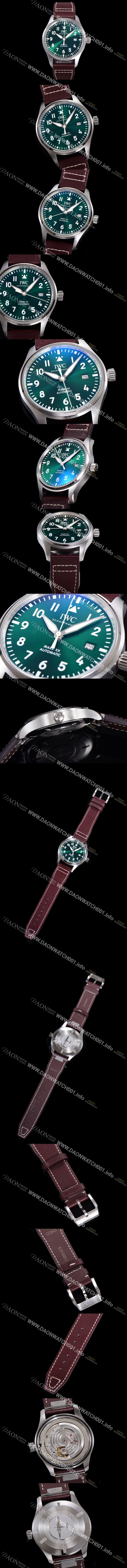 SA급 아이더블유씨 남성용시계 1:1수제공정형 마크18 !! 파일럿 IW328205 마크18 오토매틱 32111타입 40mm 가죽줄 그린다이얼 iwc9264 xx