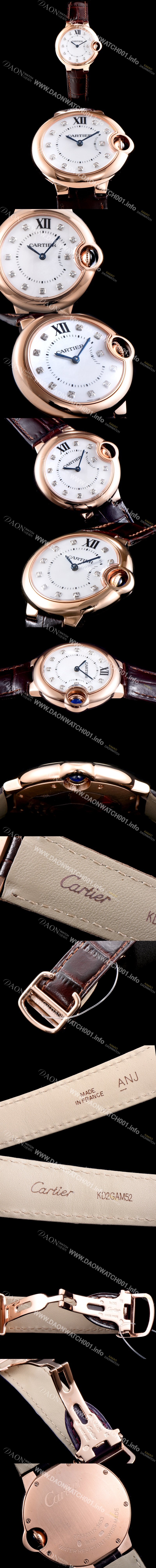 SA급 까르띠에 여성용 발롱블루 드 까르띠에 WE902063 스위스 쿼츠 화이트다이얼 CAR0350 xx