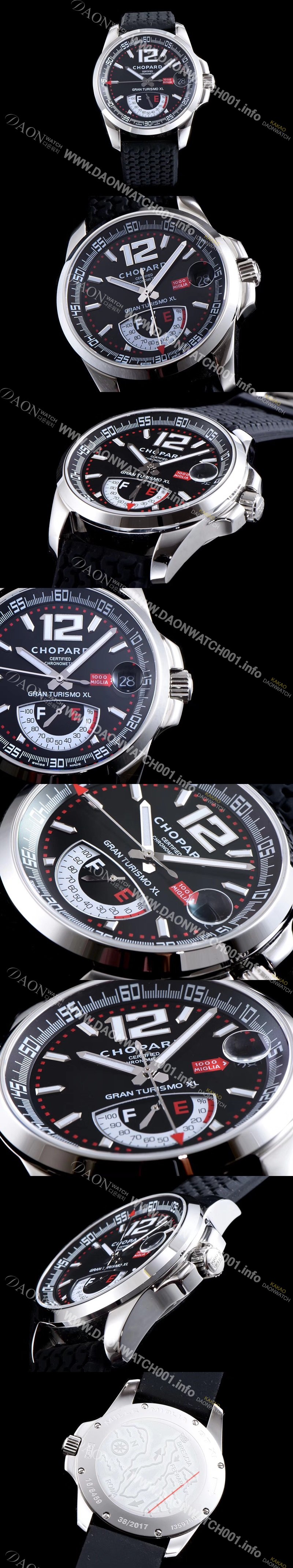 SA급 쇼파드 남성용 클레식 레이싱 168457-3001 밀레 밀레밀리아 1000 모델 블랙 다이얼 ETA 2824-2오토매틱 무브먼 CHO0202 xx