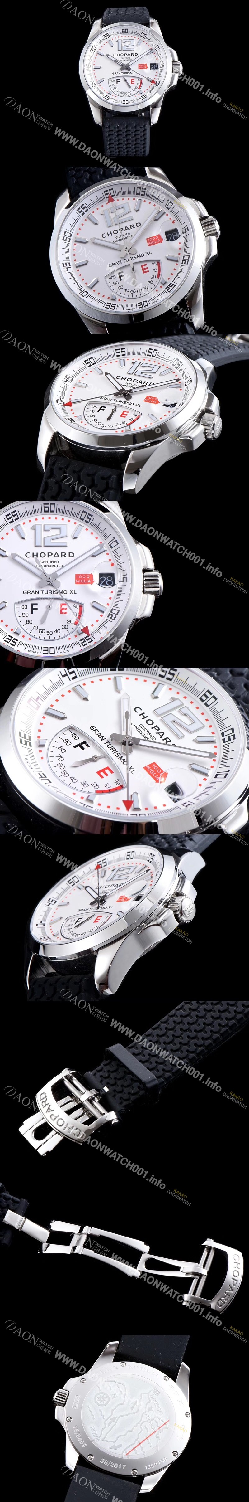 SA급 쇼파드 남성용 클레식 레이싱 168457-3002 밀레 밀레밀리아 1000 모델 화이트 다이얼 ETA 2824-2오토매틱 무브먼 CHO0242 xx