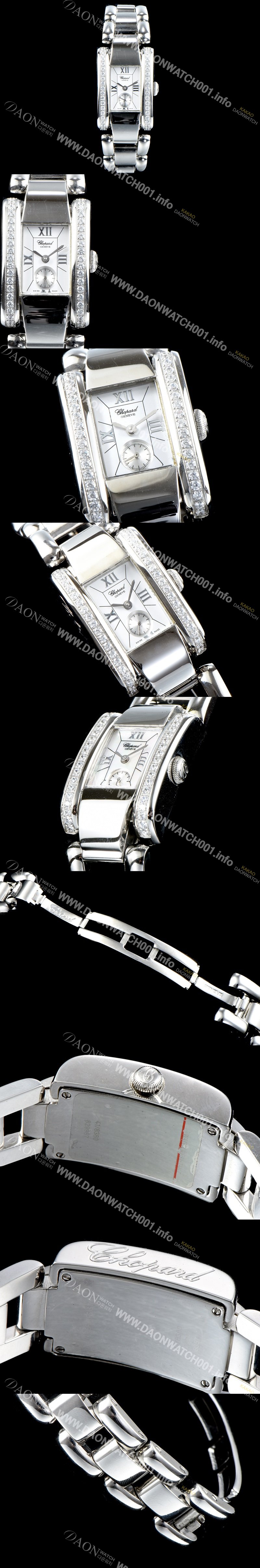 SA급 쇼파드 여성용 라 스트라다 스위스 쿼츠 화이트 쥬얼리 베젤 실버다이얼 CHO0410 xx