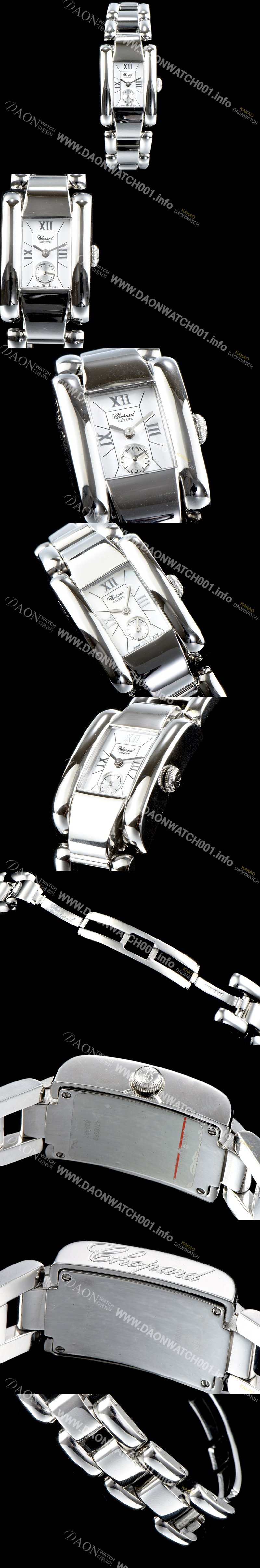 SA급 쇼파드 여성용 라 스트라다 스위스 쿼츠 화이트 베젤 실버다이얼 CHO0413 xx