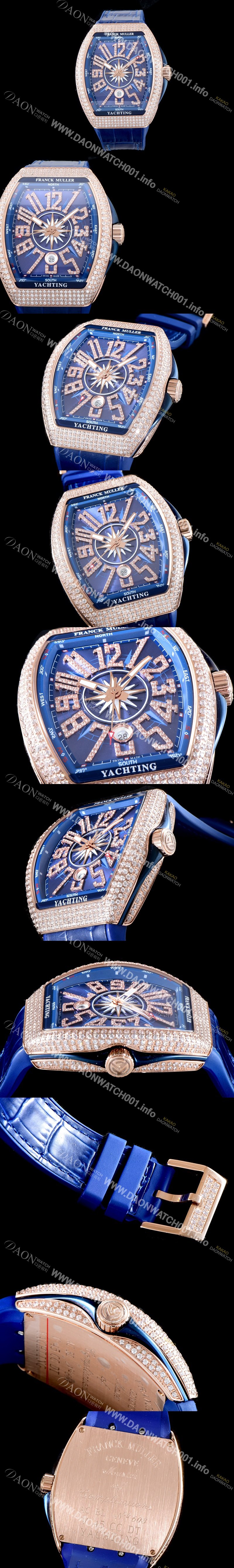 SA급 프랭크 뮬러 남성용 마스터 컴플리케이션 V45 SC DT YACHTING 5N 뱅가드 요팅!! 일본산 최상급 퀄리티의 쥬얼셋팅 케이스 블루 다이얼 스위스 ETA 2824-A2오토매틱 FRA0400 xx