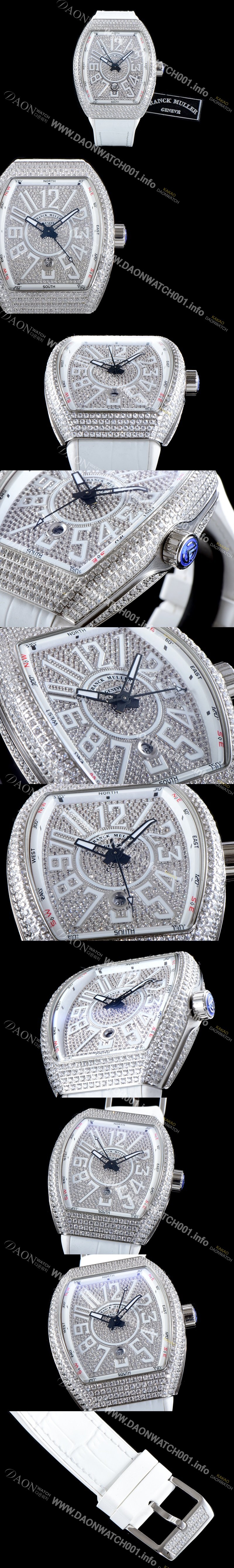 SA급 프랭크 뮬러 남성용 마스터 컴플리케이션 V45 SC DT YACHTING 5N 뱅가드 요팅!! 일본산 최상급 퀄리티의 쥬얼셋팅 케이스 다이아몬드 풀 셋팅 다이얼 스위스 ETA 2824-A2오토매틱 FRA0410 xx