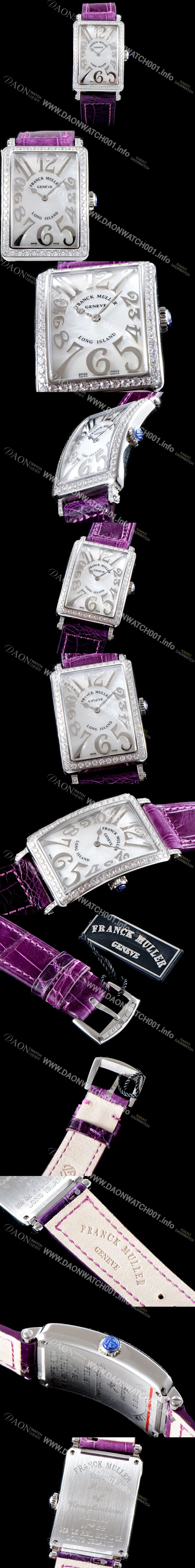 SA급 프랭크뮬러 여성용 롱아일렌드 952 QZ REL 컬력션 최상급 퀄리티의 쥬얼셋팅 케이스 화이트 마더 오브 펄 다이얼 스위스 쿼츠 무브먼트 FRA0452 xx