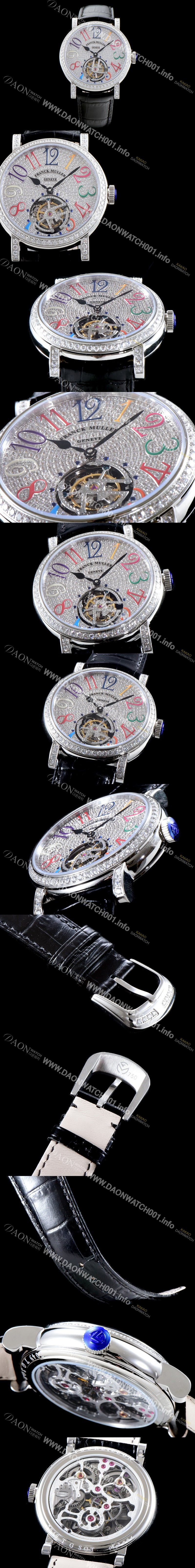 SA급 프랭크 뮬러 남성용 Men's 컴플리케이션 7008 T 뚜르비용 브릴리언트 컷 다이아몬드 풀 셋팅 아시안 투어빌론 탑재 FRA0200 xx