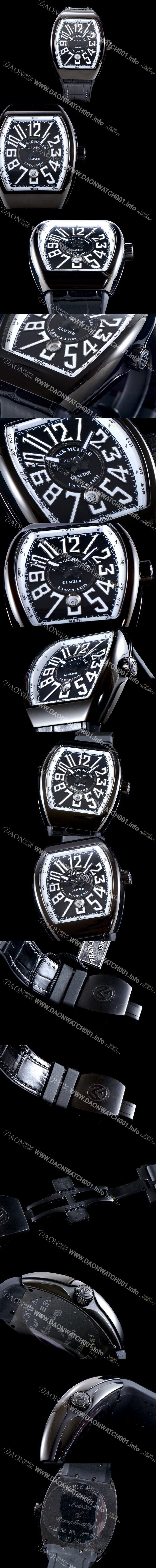 SA급 프랭크 뮬러 남성용 마스터 컴플리케이션 V 45 SC DT YACHTING 5N 뱅가드 요팅!! PVD 코딩 블랙&화이트 다이얼 스위스 ETA 2824-A2오토매틱 FRA0413 xx