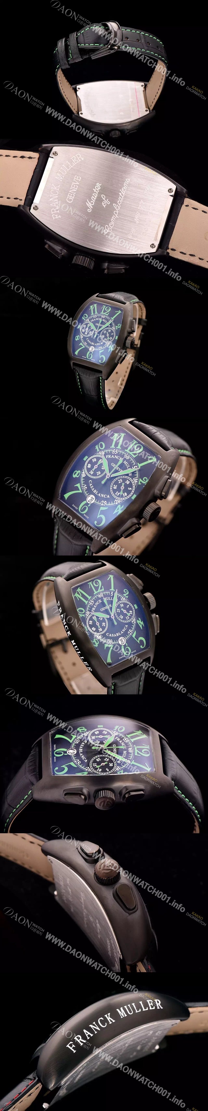 SA급 프랭크 뮬러 남성용 카사블란카 크로노 블랙 다이얼 FRA4250 xx