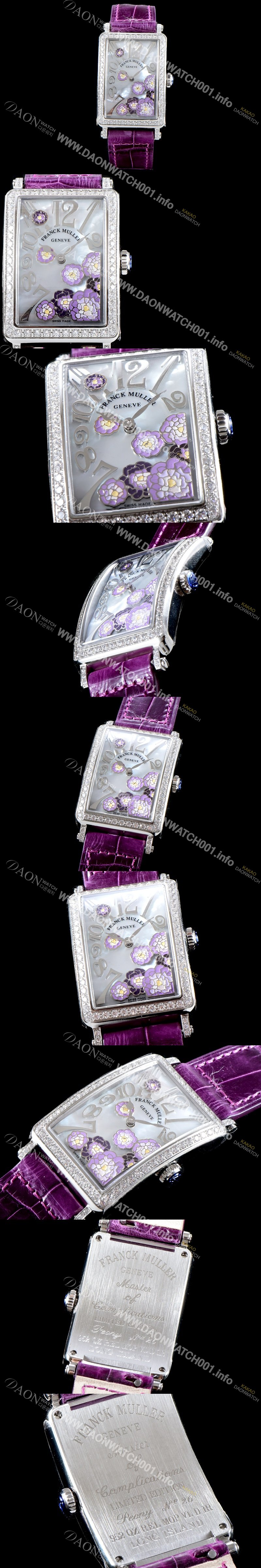 SA급 프랭크뮬러 여성용 롱아일렌드 952 QZ ORC D 1R 컬력션 최상급 퀄리티의 쥬얼셋팅 케이스 마더 오브 펄 다이얼 스위스 쿼츠 무브먼트 FRA0410 xx