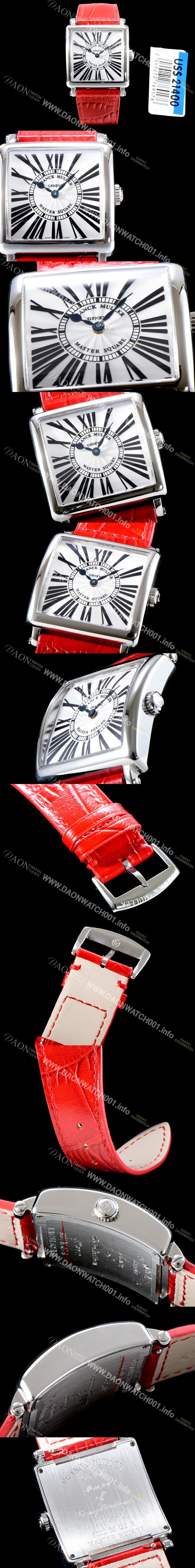 SA급 프랭크뮬러 여성용 마스터 스퀘어6002 L QZ V 화이트 다이얼 스위스 정품 쿼츠 무브먼 FRA4430 xx