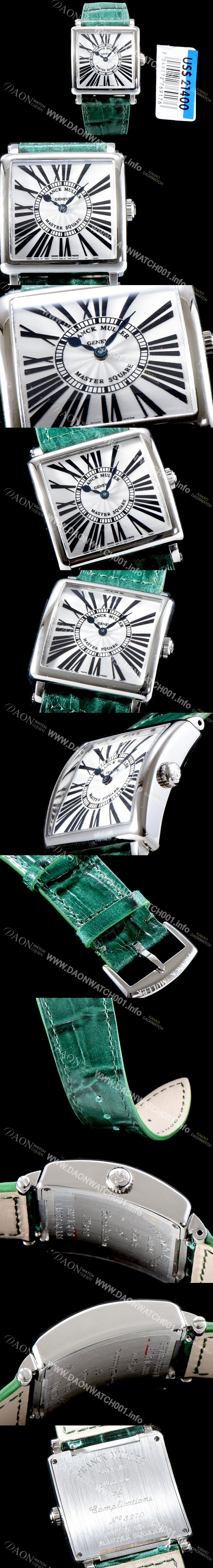 SA급 프랭크뮬러 여성용 마스터 스퀘어6002 L QZ V 화이트 다이얼 스위스 정품 쿼츠 무브먼 FRA4400 xx