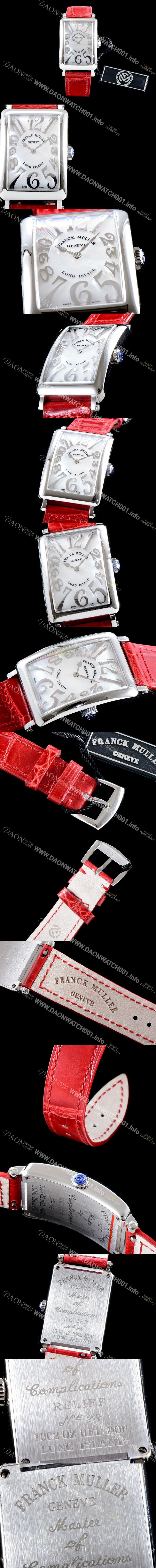 SA급 프랭크뮬러 여성용 롱아일렌드 952 QZ REL 컬력션 화이트 마더 오브 펄 다이얼 스위스 쿼츠 무브먼트 FRA0411 xx