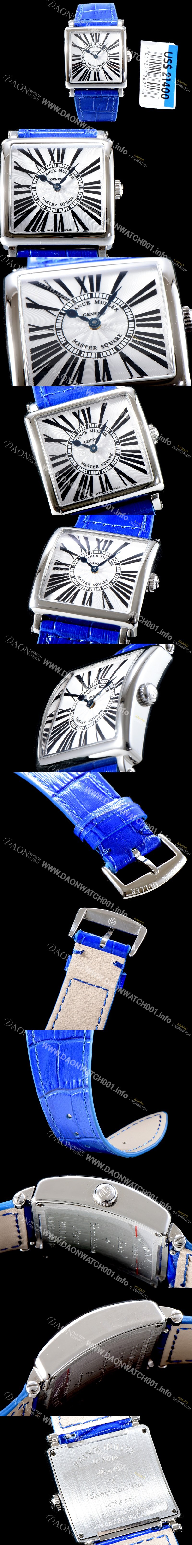 SA급 프랭크뮬러 여성용 마스터 스퀘어6002 L QZ V 화이트 다이얼 스위스 정품 쿼츠 무브먼 FRA4401 xx